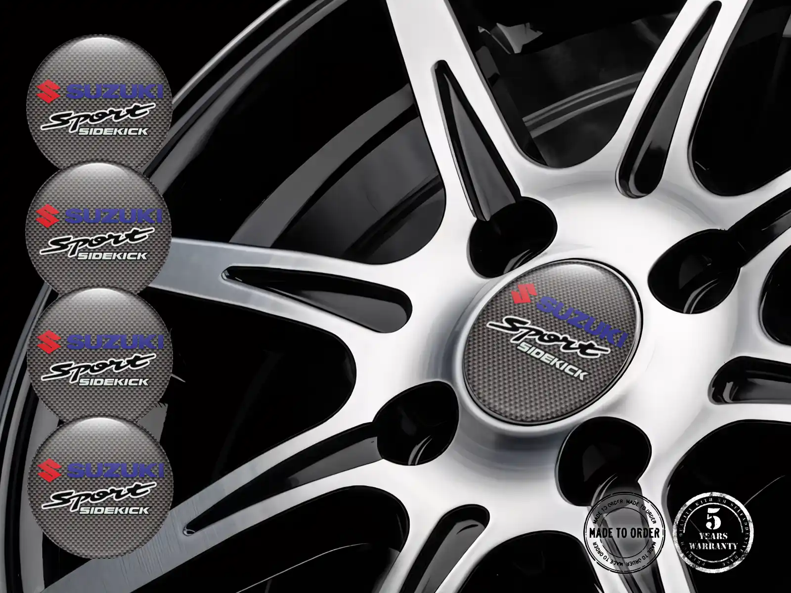 Suzuki Calcomanías de Rueda Autos Logos de Cúpula Bombada